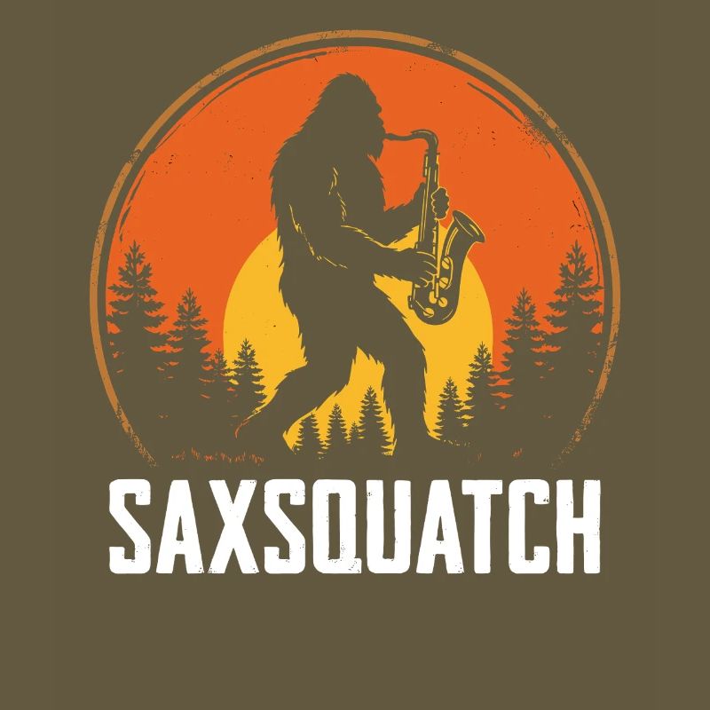 Saxsquatch - Sasquatch Playing Saxophone 