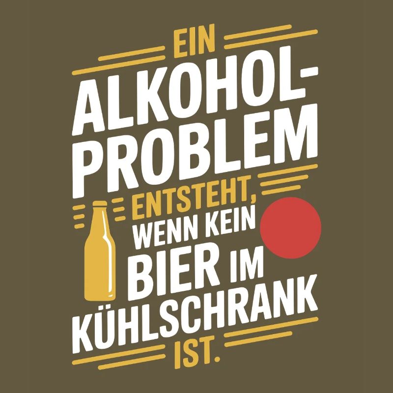 Bier Spruch Alkohol Problem Männerabend JGA Herren