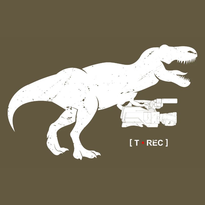 T-Rex Retro Recorder Silhouette