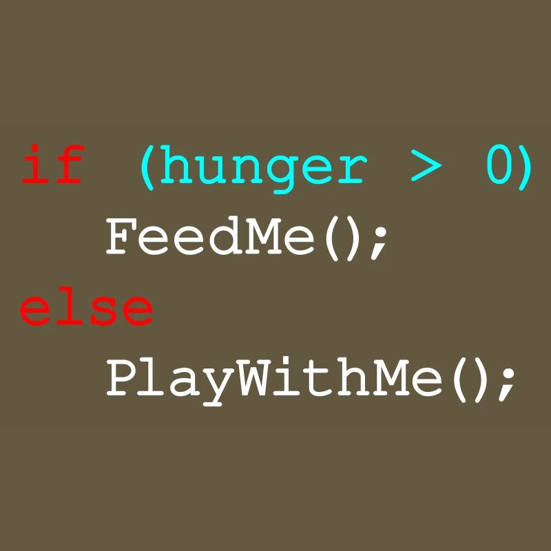 If hunger feed me else play with me - JavaScript