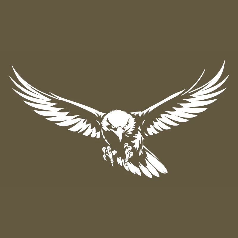 Attacking eagle in flight
