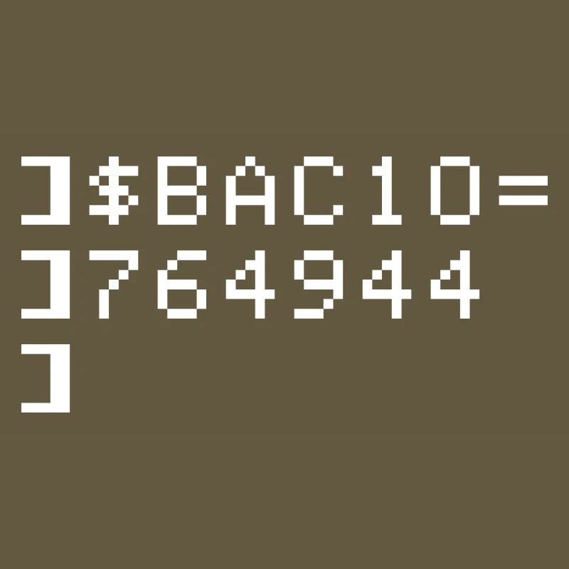 Bacio BAC10 8-bits Esadecimal Code Nerd Pixel Art
