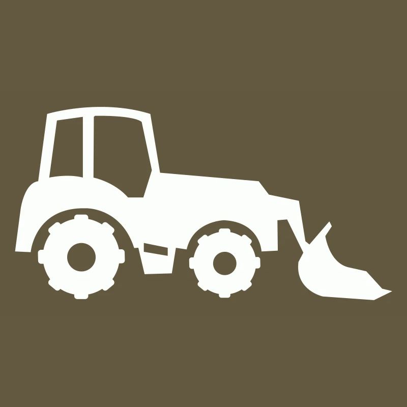 Tractor Silhouette Front End Loader