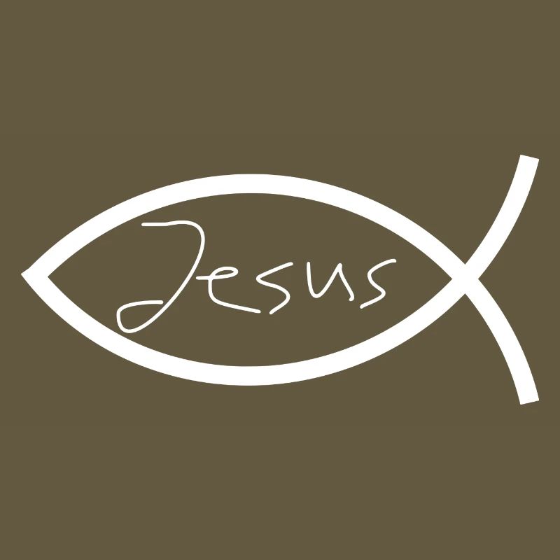 Jesus fish white Ichthys fish fish