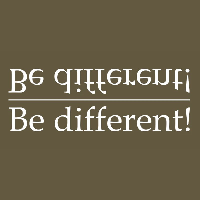 Be different contrast typography