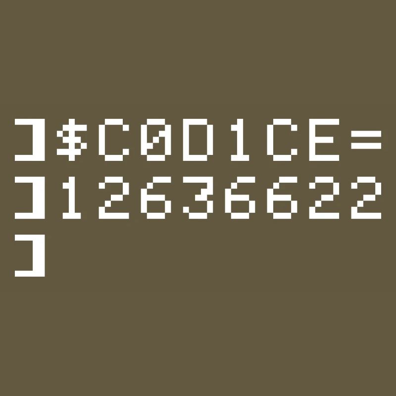 C0D1CE Codice 8-Bit Esadecimale Code Nerd Pix
