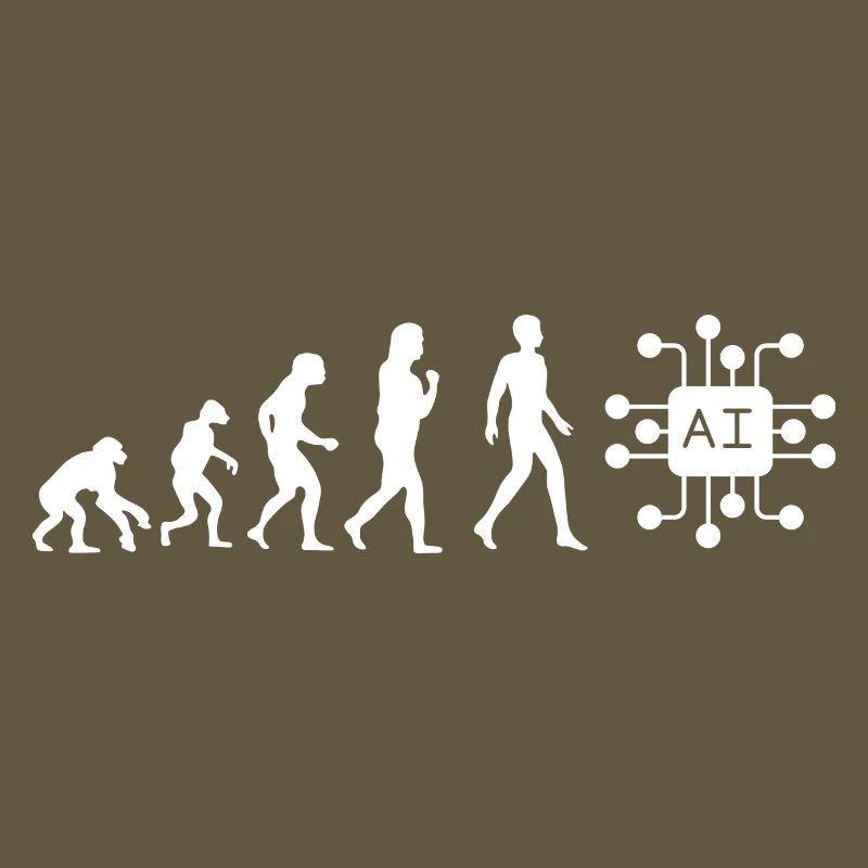 T Shirt evolution AI Artificial Intelligence fun