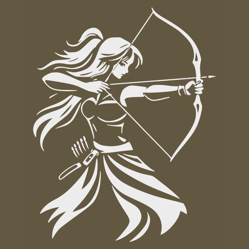 Archer Silhouette with Bow