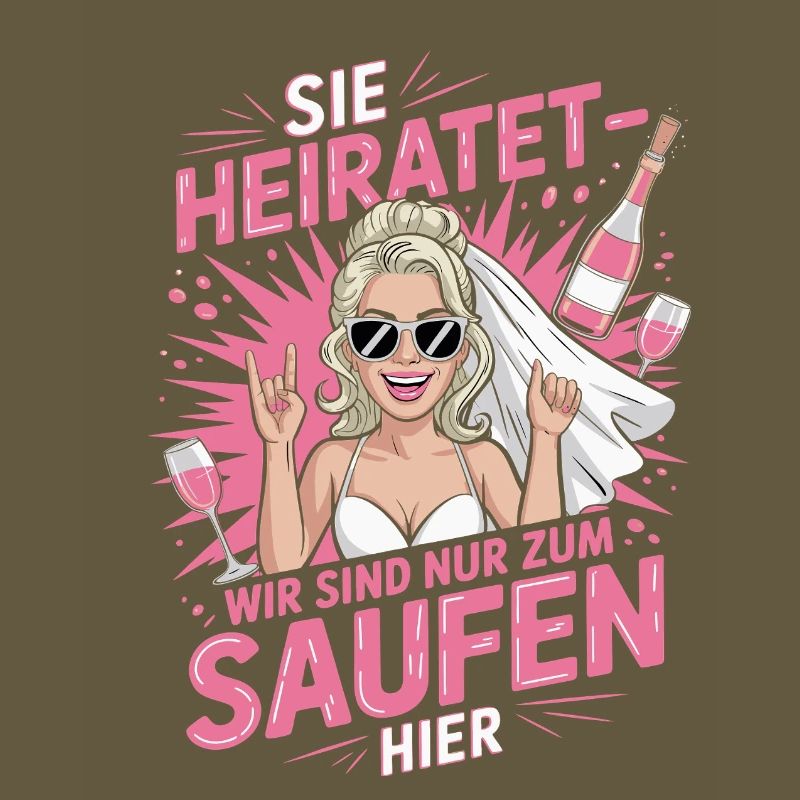 Funny German Hen Party Sie Heiratet Design