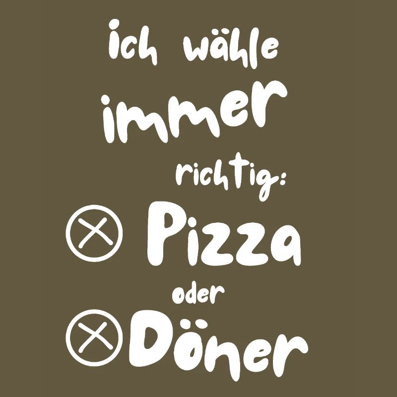 Ich wähle Pizza oder Döner