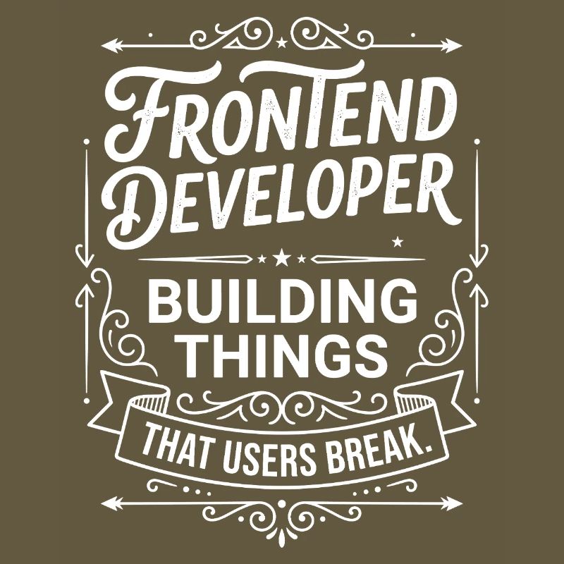 Frontend developer builds things