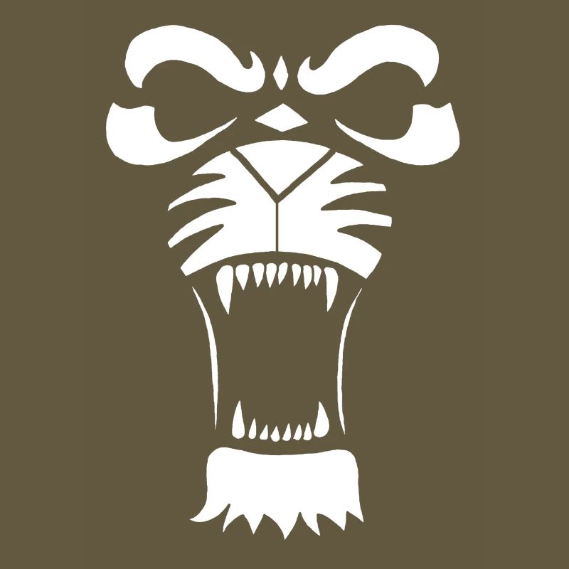 Raublöwe oder Tiger (Weiß)