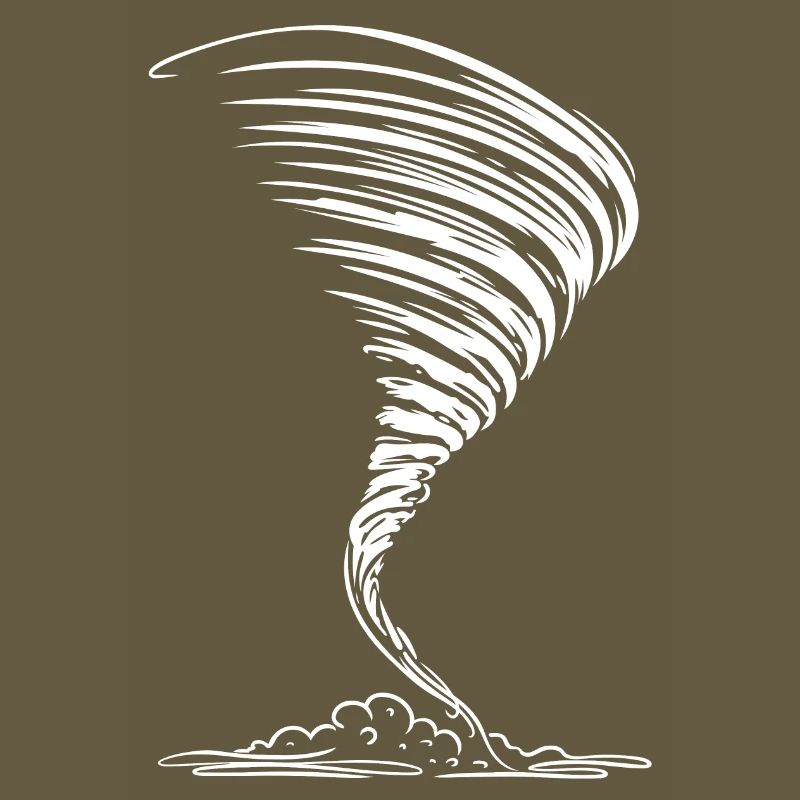 Tornado silhouette, dramatic and powerful