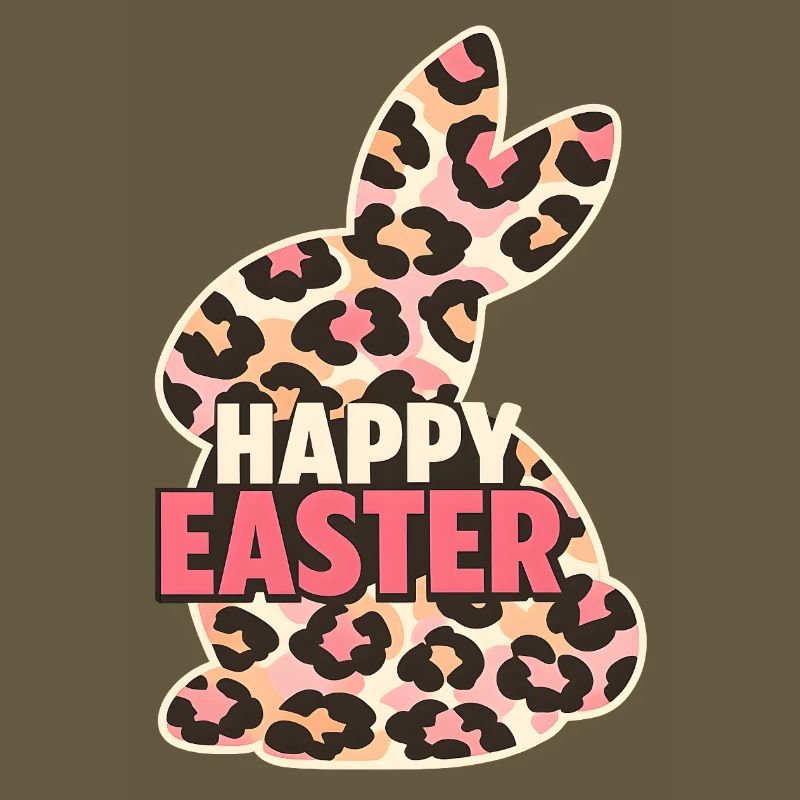 Happy Easter Easter Bunny Leopard