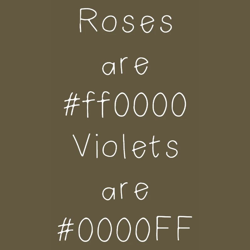 Blague sur le code couleur hexadécimal pour développeurs, codeurs et web...