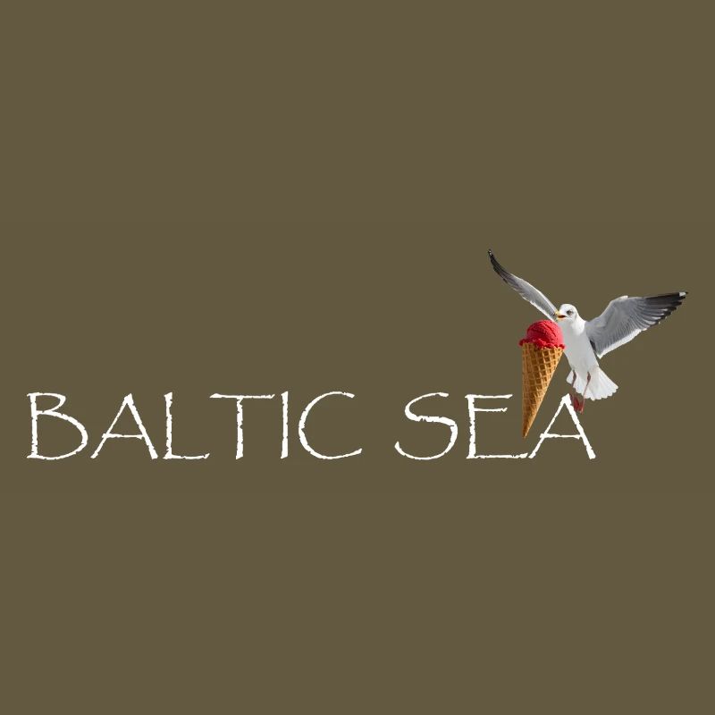 Ostsee Möwe die Eis klaut