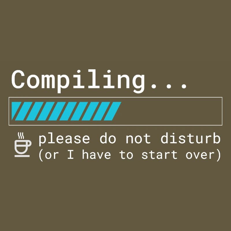 Funny Programmer T-Shirt - Compiling Please