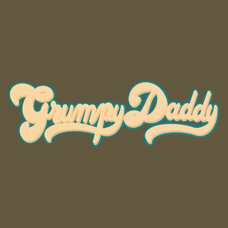Grumpy Daddy Retro Script - Farbe "Groovy Baby"