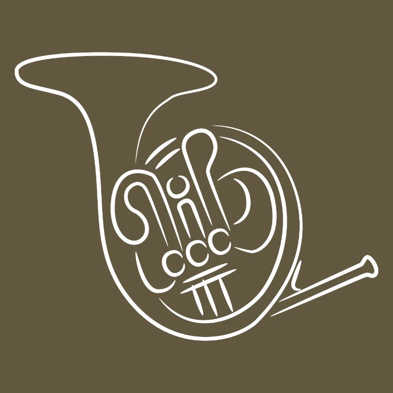 French horn sketch