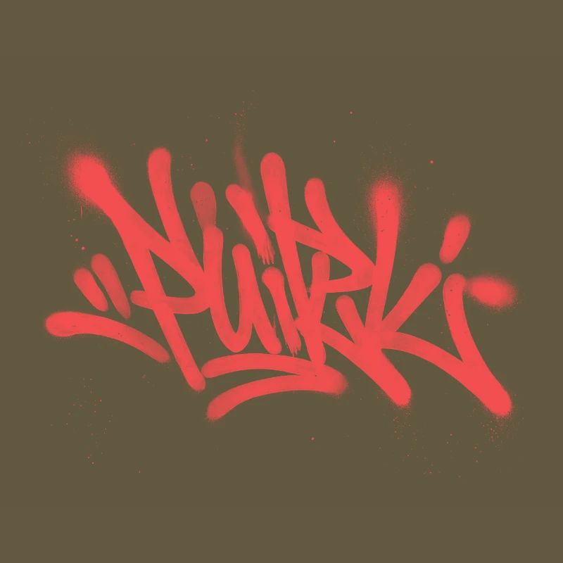 Graffiti Spray Abstract Red Tag