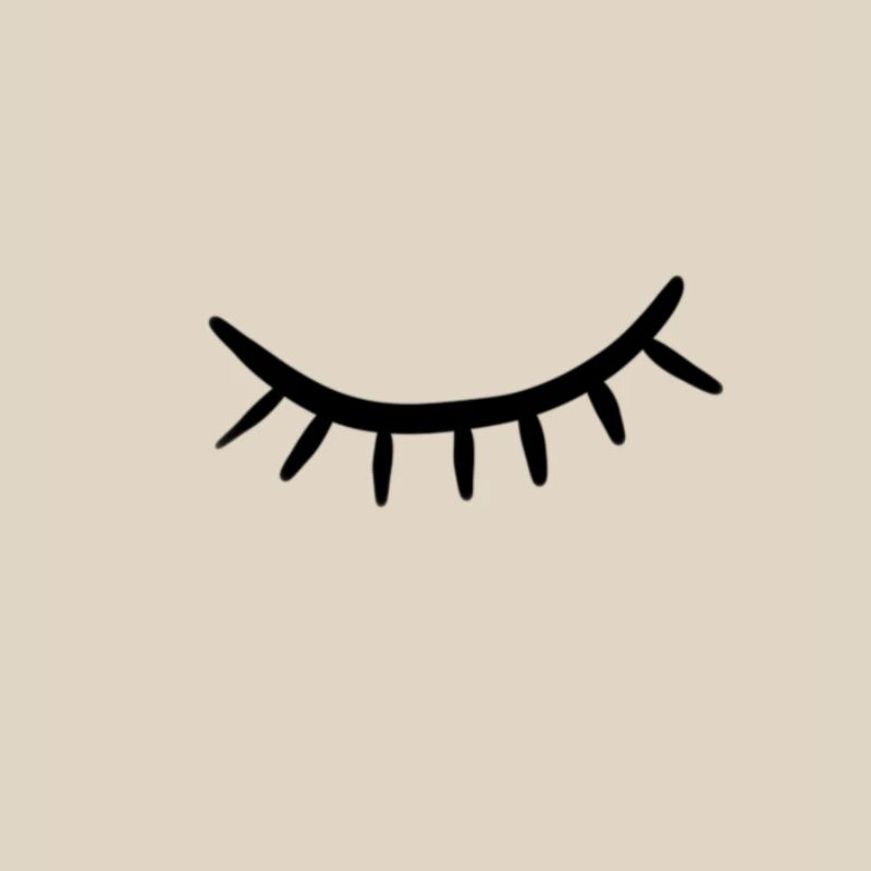 Eyelash Minimal – Closed Eye Sketch