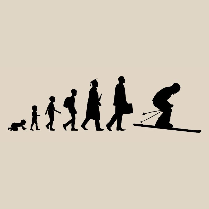 Skifahrer Evolution