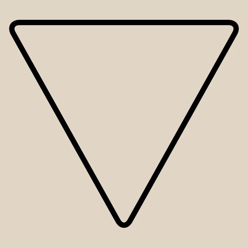Triangle with rounded corners as a warning sign