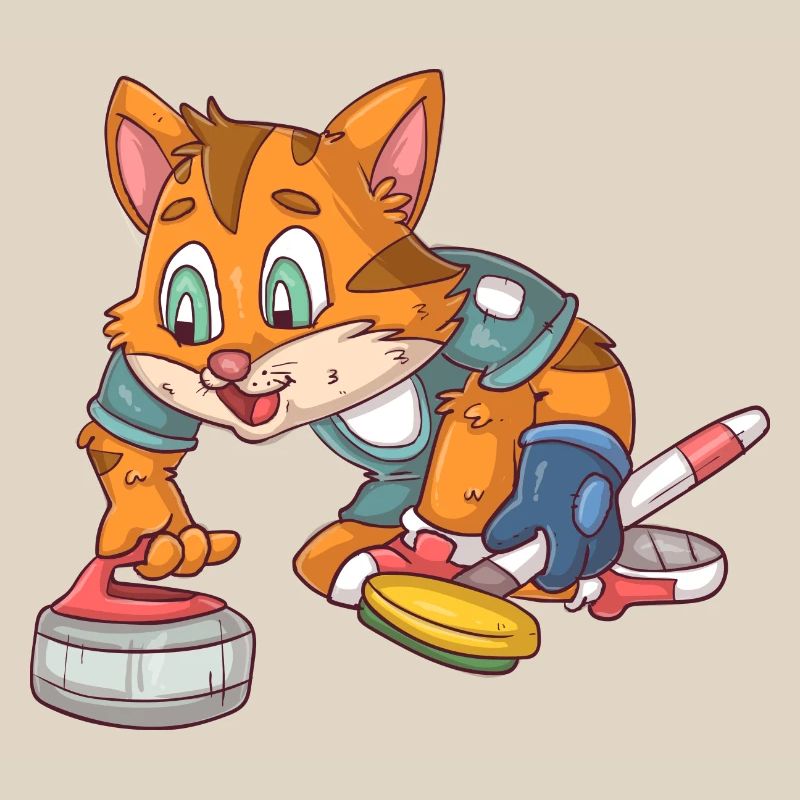 Curling Katze