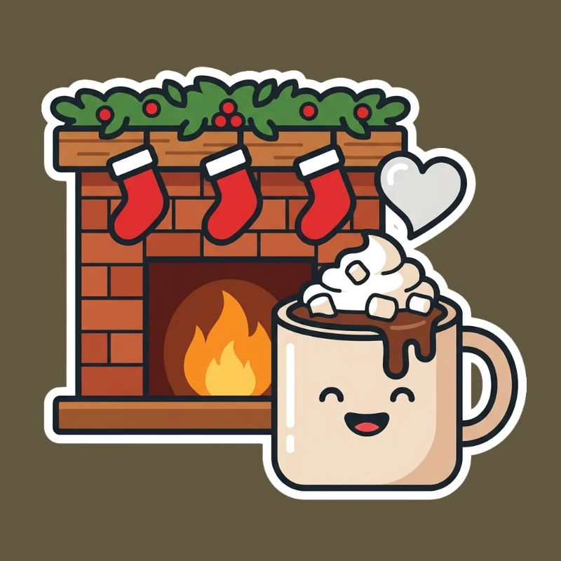 Chocomel warm by the fire cheerful