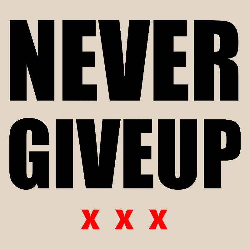 Never Give Up Black/Red
