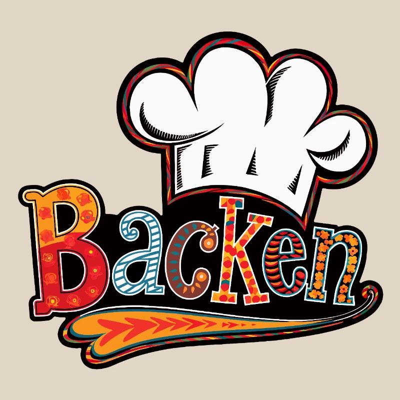 Bakery motif with baker's hat