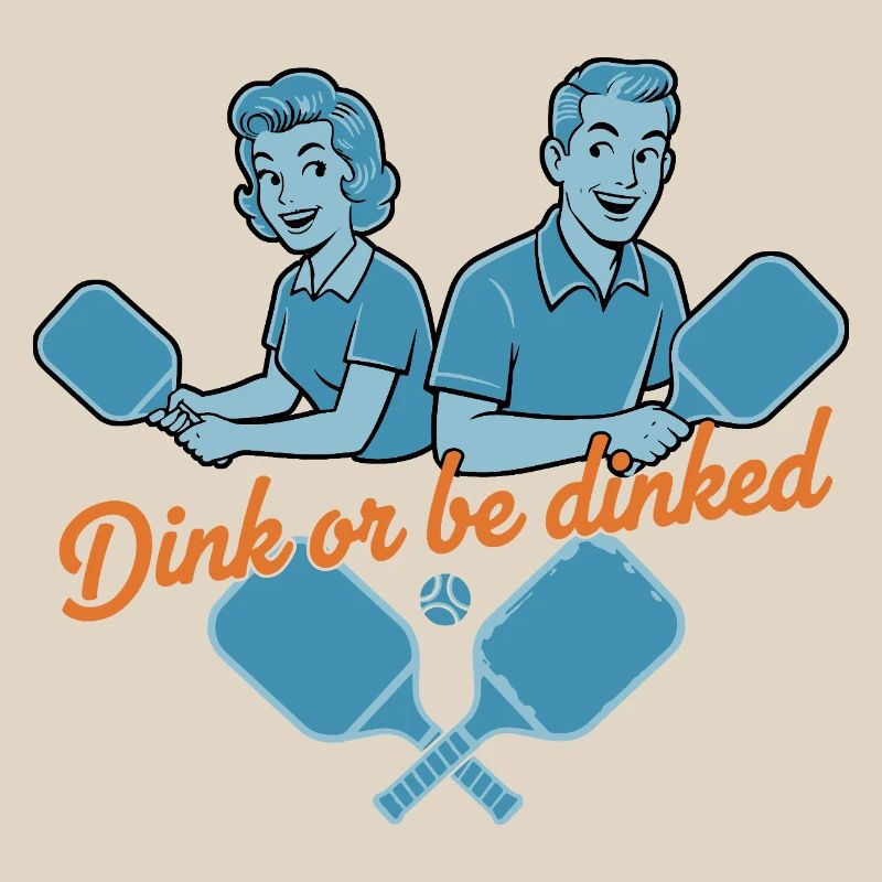 Pickleball-lustiger Spieler Dink Oder Werde Liebe