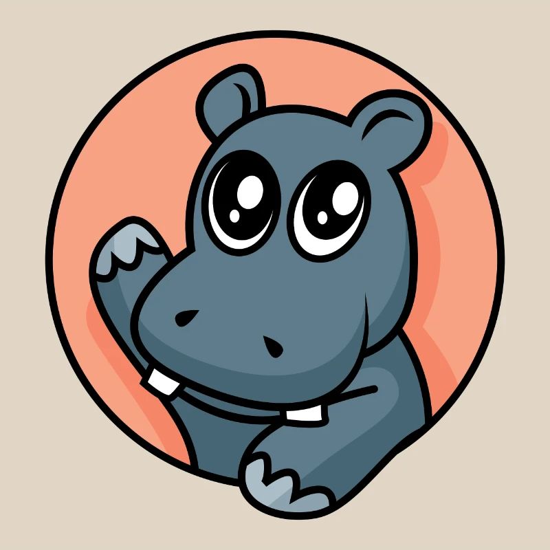 Hippopotame drôle - conception