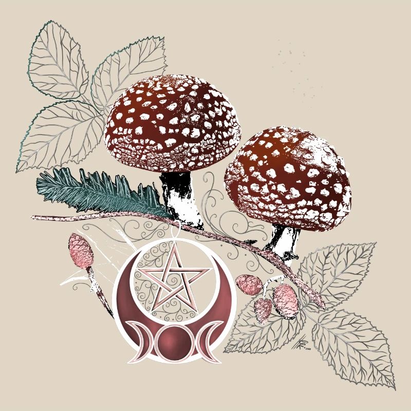 Toadstool Wicca Symbol Natural Magic Autumn
