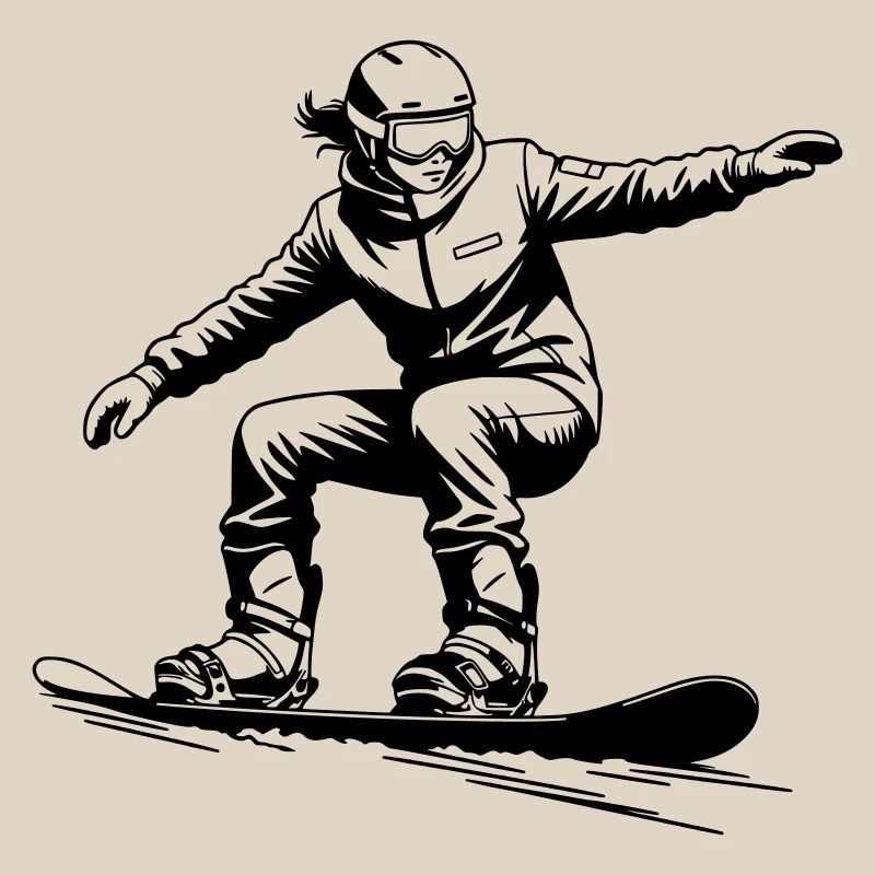 Cool Snowboarder - Snowboard Graphic
