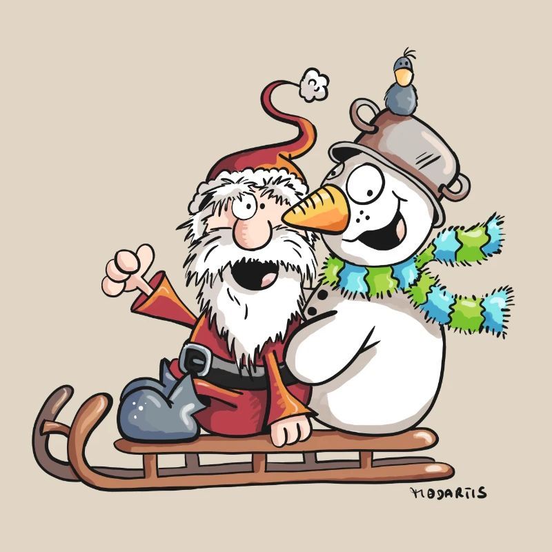 Christmas Schlittenfahrt - Weihnachtsmann - Comic