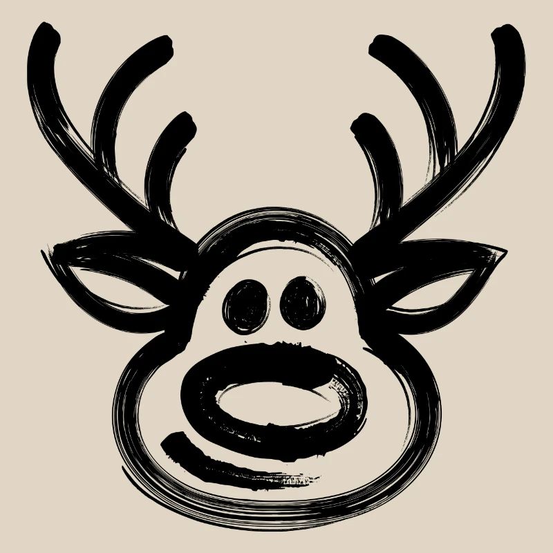 Christmas reindeer face deer
