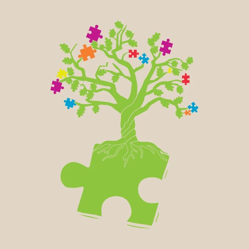 Arbre de puzzle de sensibilisation à l’autisme