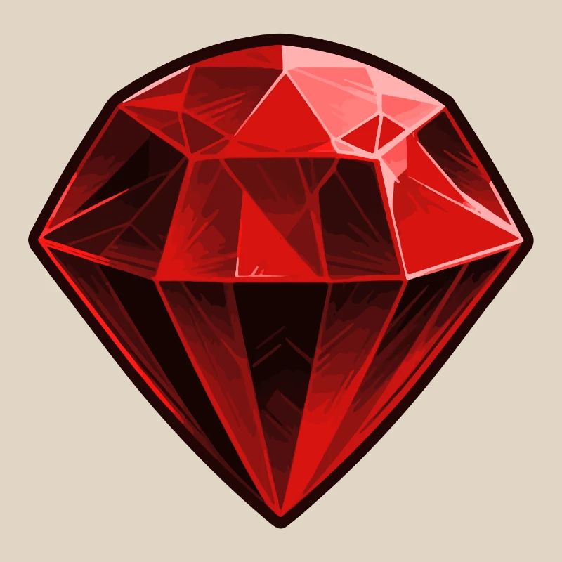 Precious Red Ruby Gemstone
