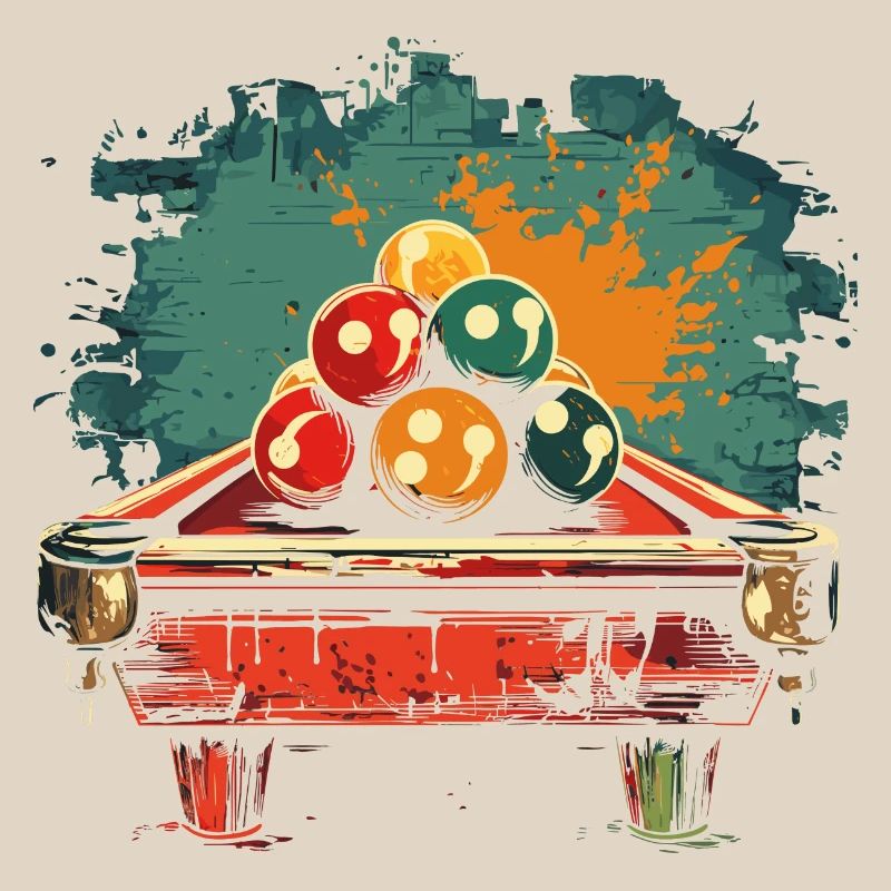 Billiard Comic Style