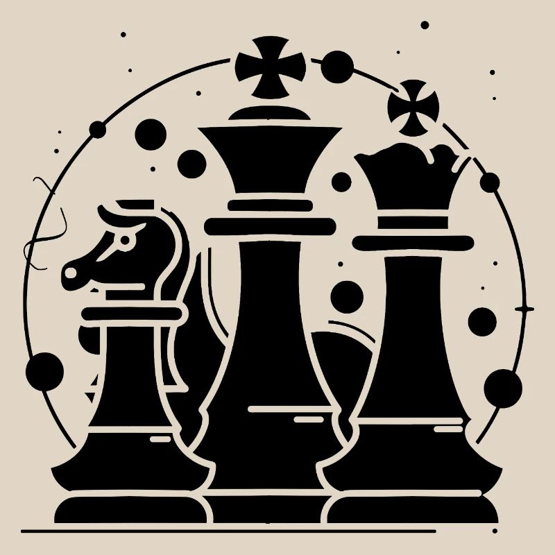 Chess Pieces Comic Look