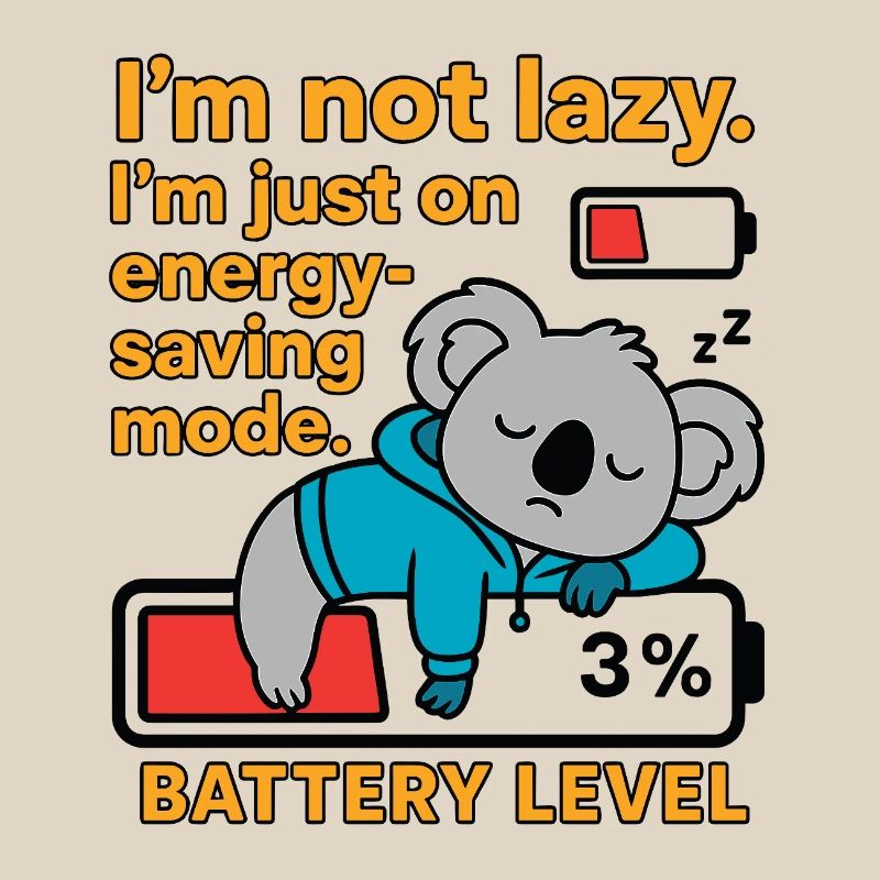 Koala in energy-saving mode
