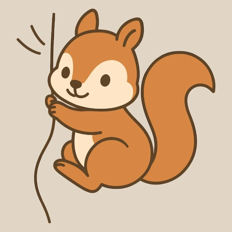 Eingekuschelt Eichhörnchen