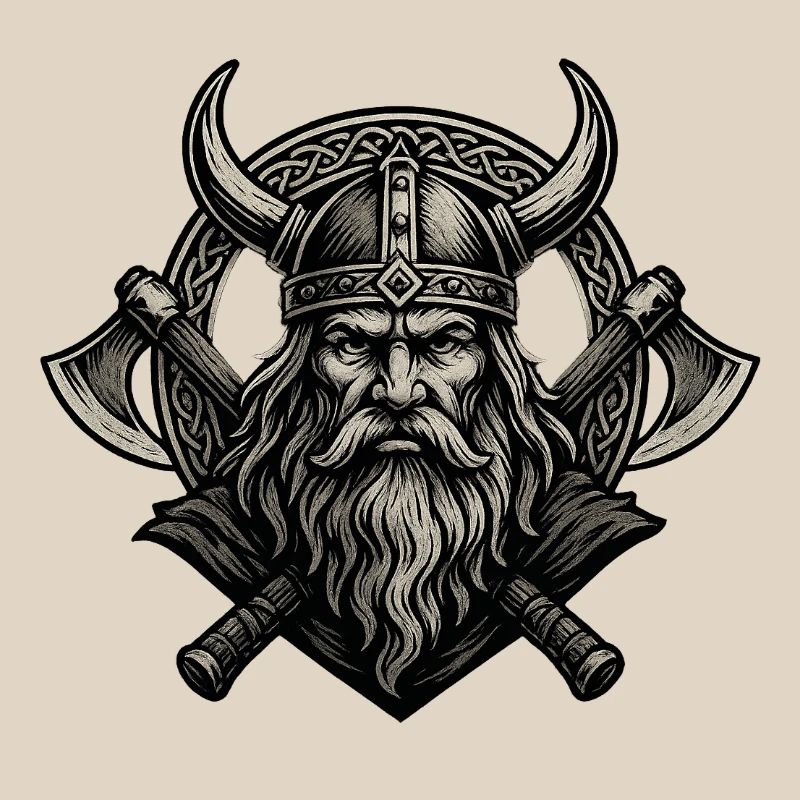 Wikinger mit Axt Odin Thor Walhalla Krieger