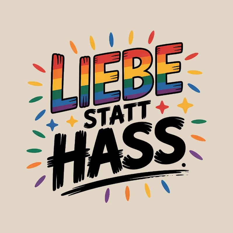 Love Instead Than Hate - Logo Cool Pride