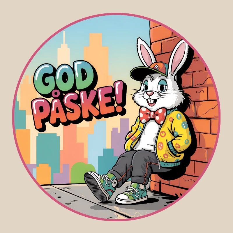 Easter Bunny in the city corner - Happy Easter with the Easter Bunny