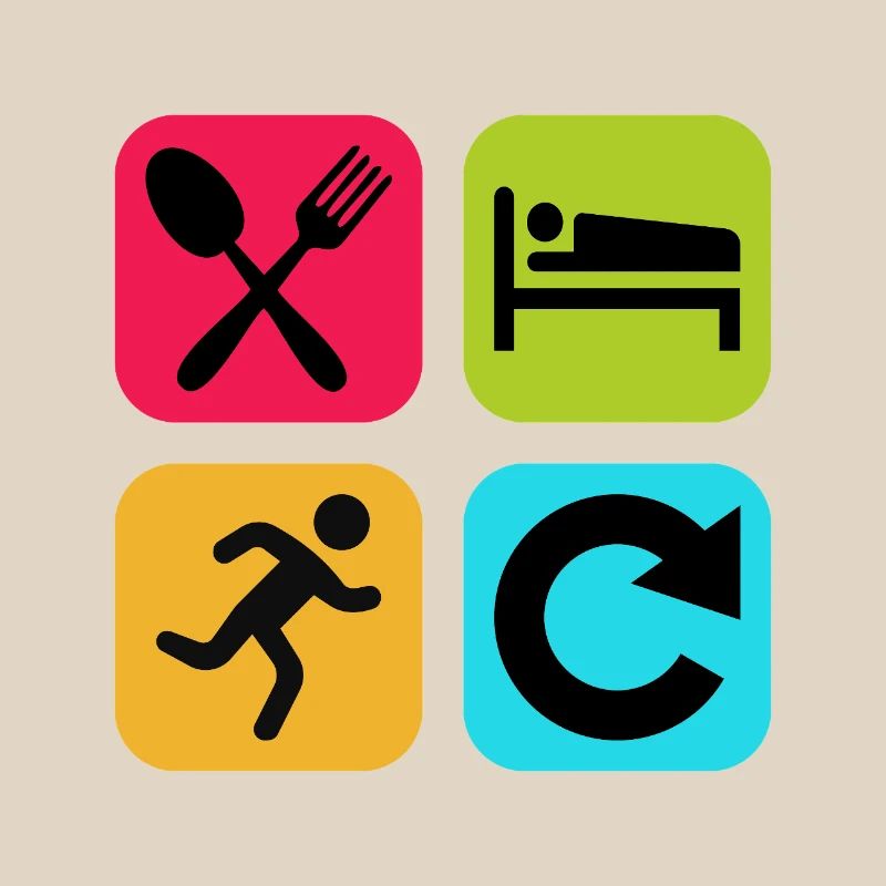 Eat Sleep Run Repeat Funny Quote Jogger