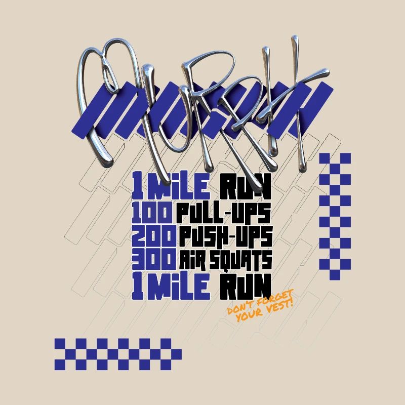 Murph Hero WOD Cross Training dark graphic version graphic