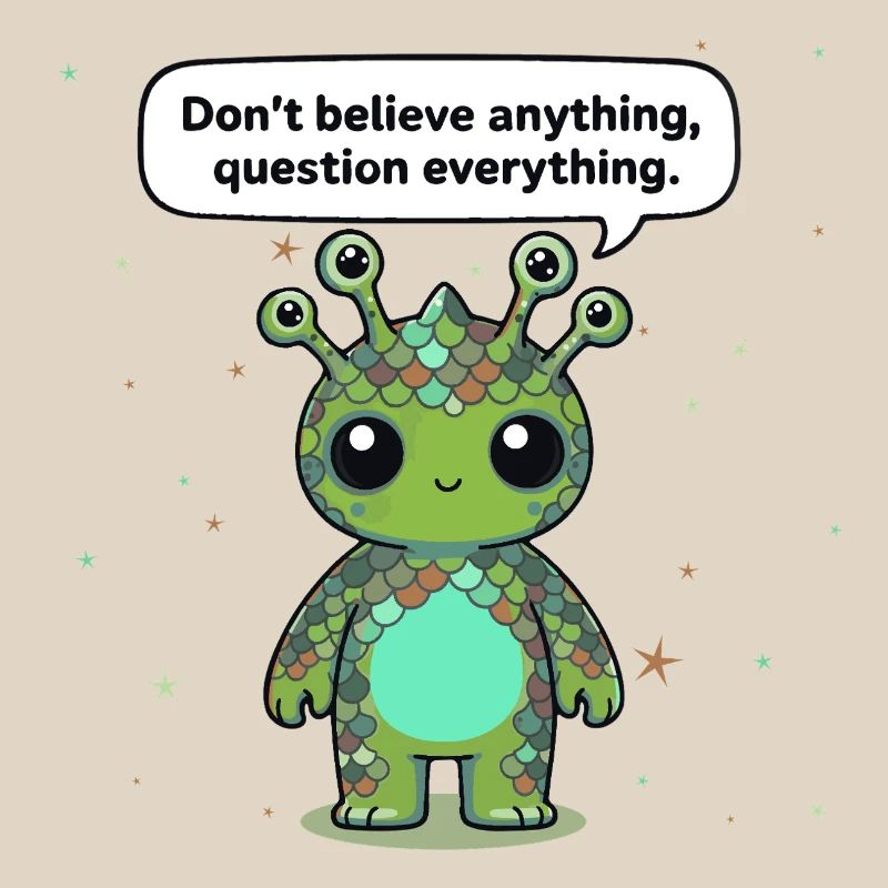 Curious Alien - Statement: Question everything