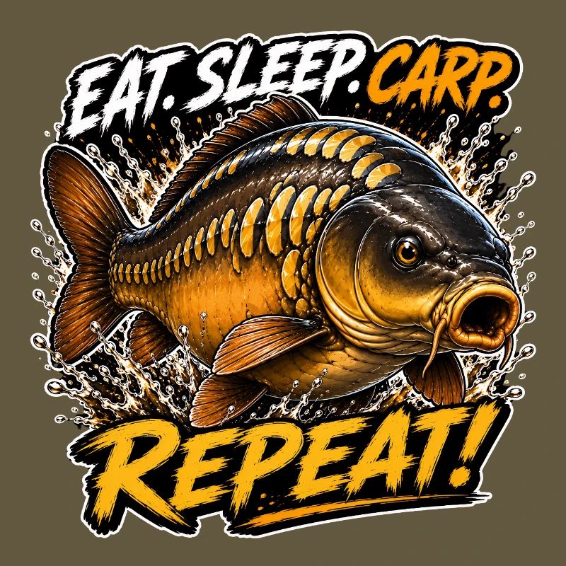 Eat Sleep Carp Repeat Mirror Carp Design